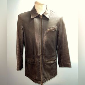 Roots butter soft brown leather jacket